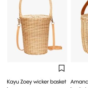 Kayu Zoey Wicker Bucket Crossbody in Natural